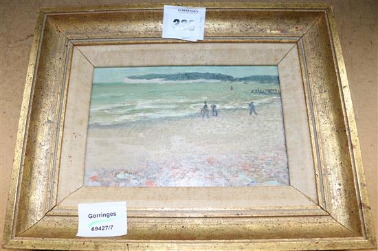 Frances Sinclair, oil, beach(-)